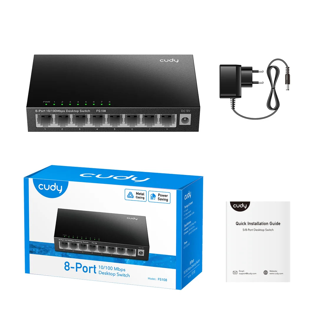 Cudy FS108 - 8-Port 10/100 Mbps Desktop Switch