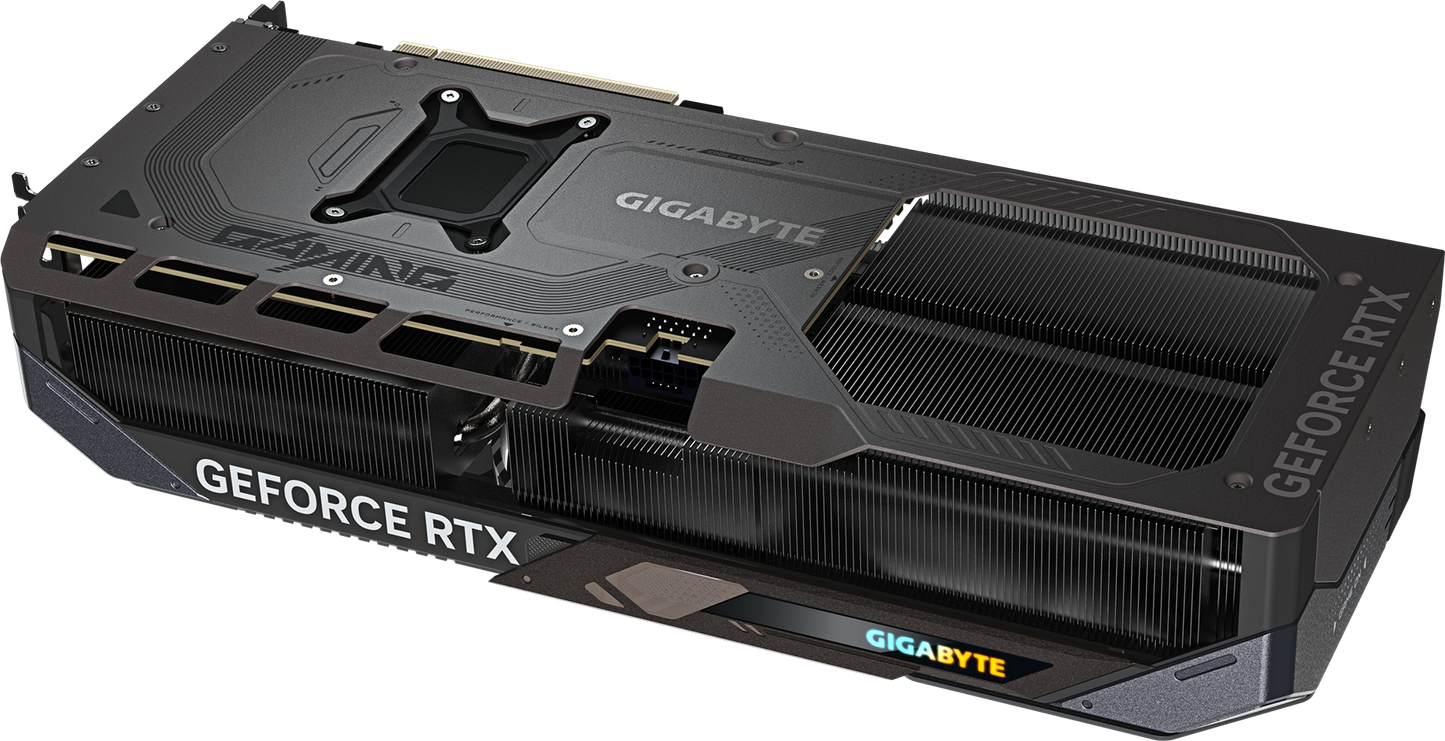 GIGABYTE GeForce RTX 5070 Ti GAMING OC 16G backplate view