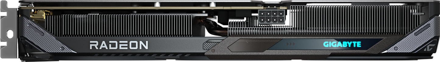GIGABYTE Radeon RX 9060 XT GAMING OC 16G backplate view