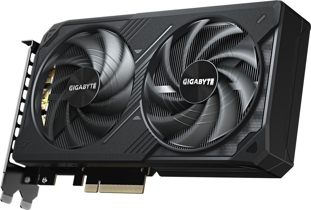 GIGABYTE GeForce RTX 5060 Ti WINDFORCE OC 8G backplate view