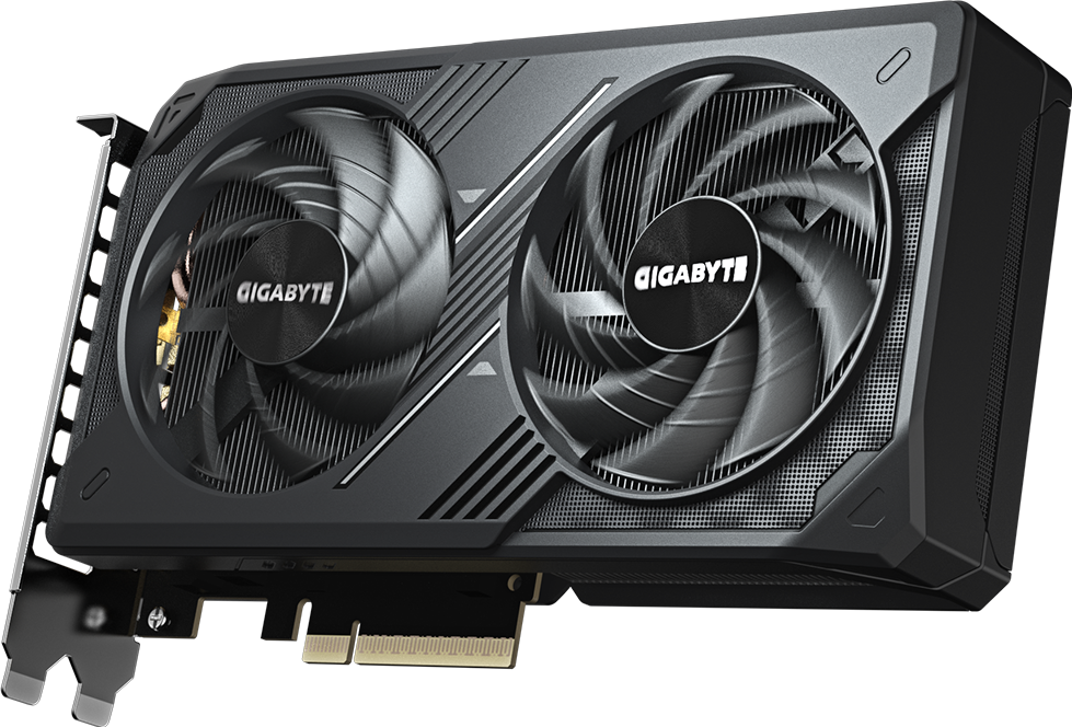 GIGABYTE GeForce RTX 5060 WINDFORCE OC 8G backplate view