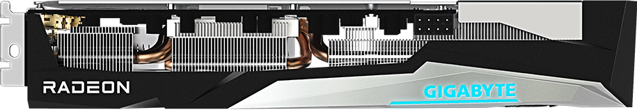 GIGABYTE Radeon RX 7600 GAMING OC 8G rear view
