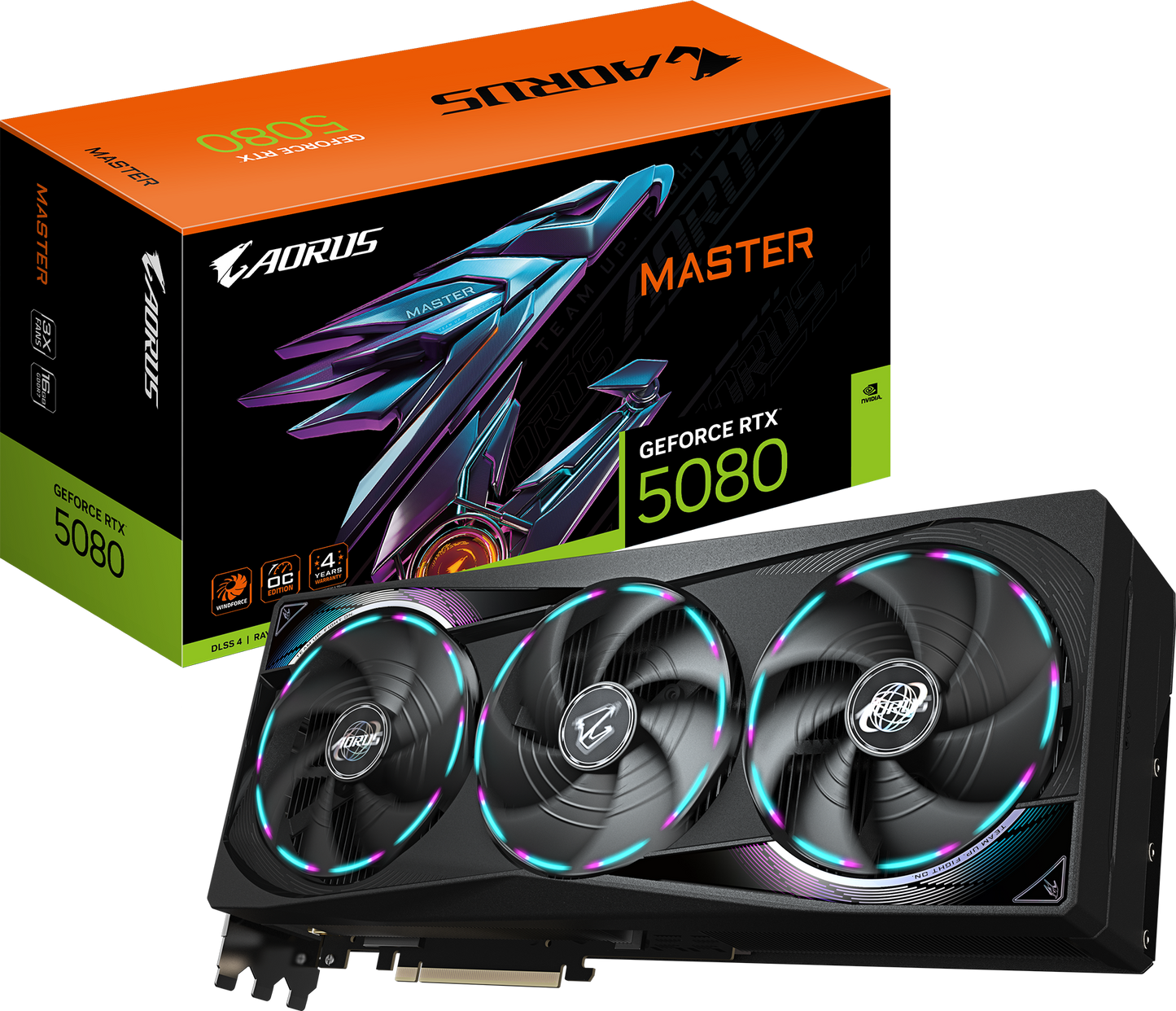 AORUS GeForce RTX 5080 MASTER 16G product view
