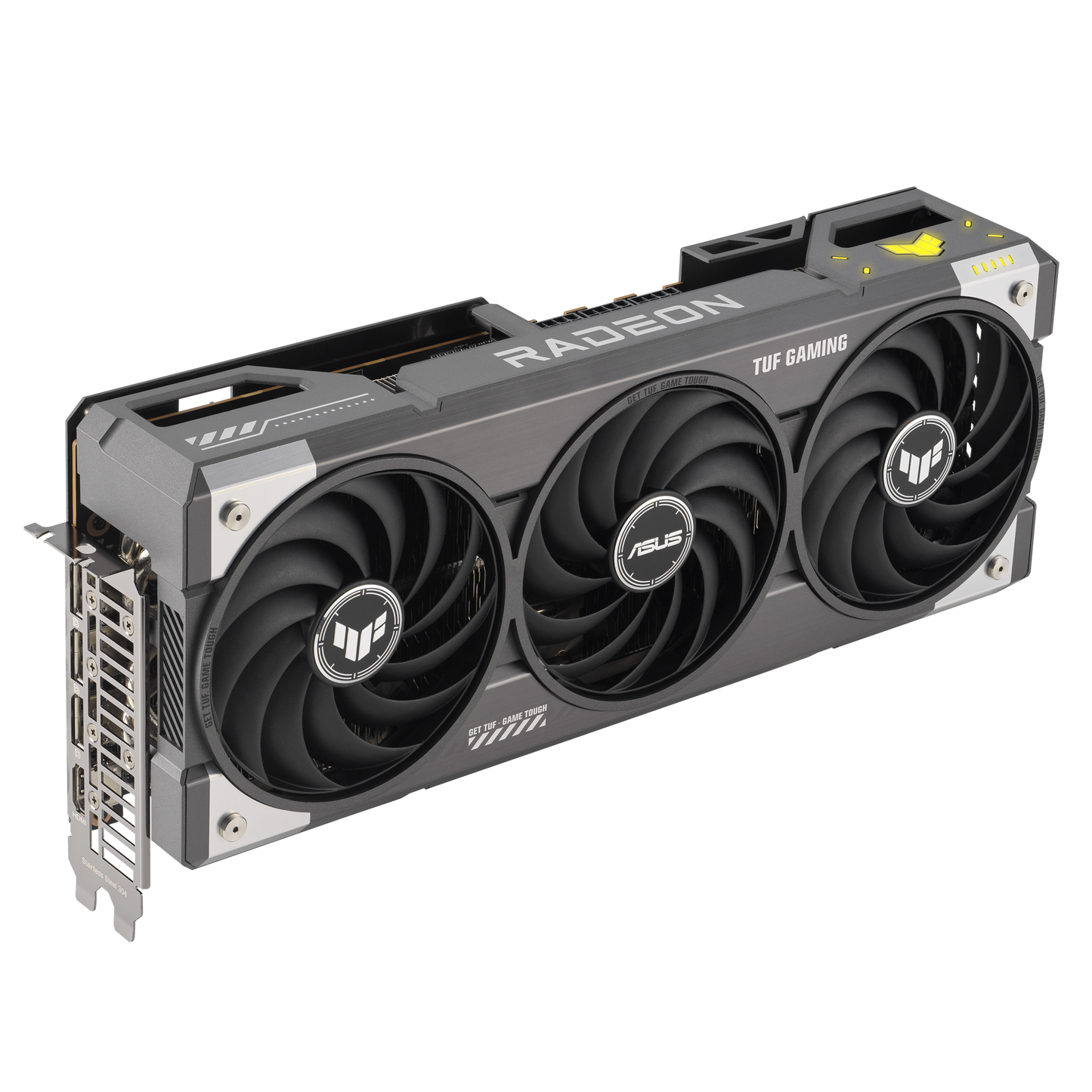 ASUS TUF Gaming Radeon RX 9070 XT OC graphics card rear view