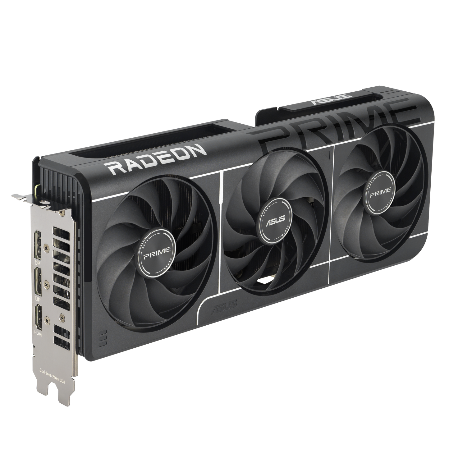 ASUS Prime Radeon RX 9060 XT OC graphics card rear view