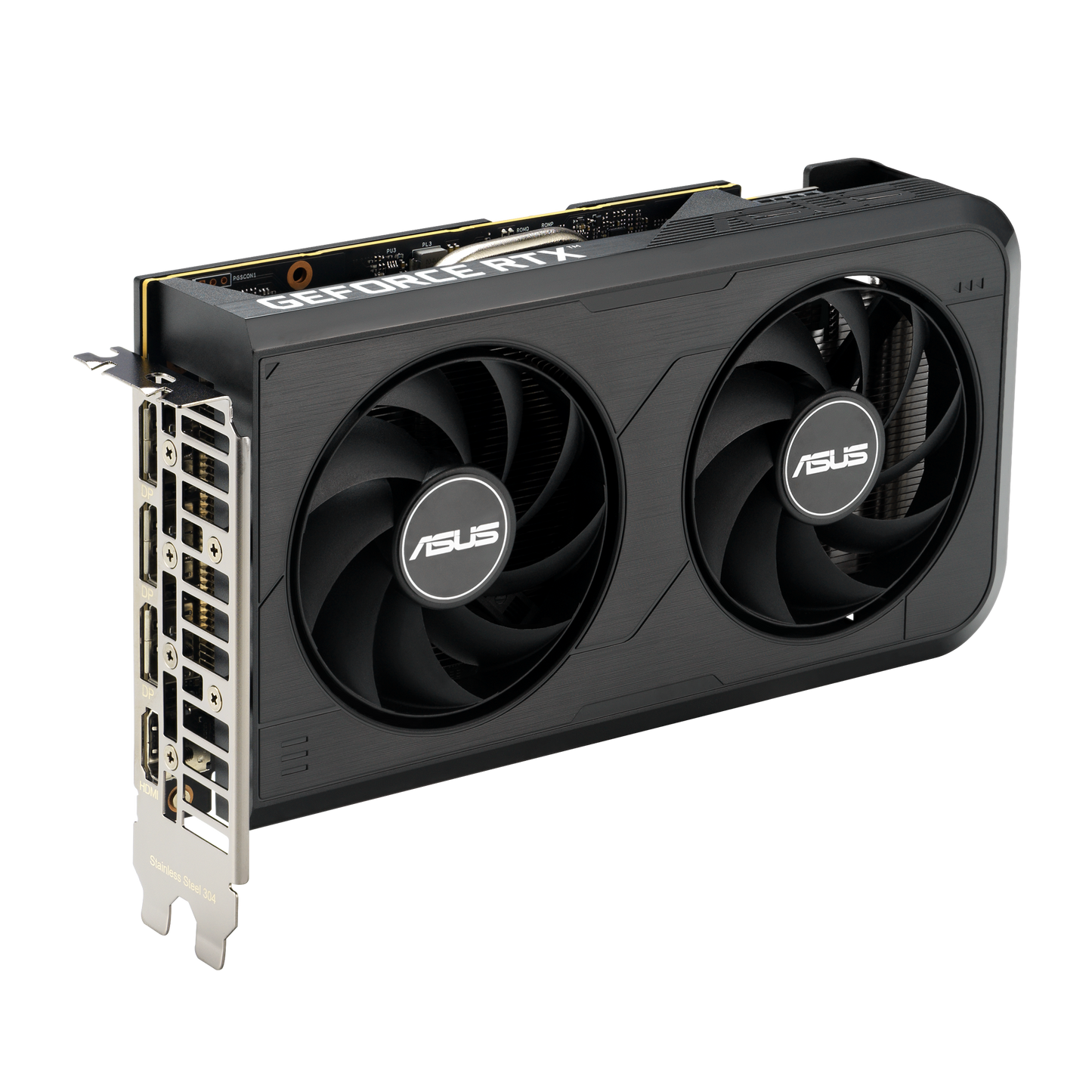 ASUS Dual RTX 5050 8GB OC graphics card rear view