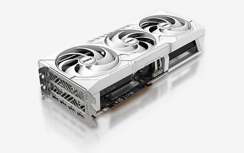 SAPPHIRE PURE RX 9070 XT angled view