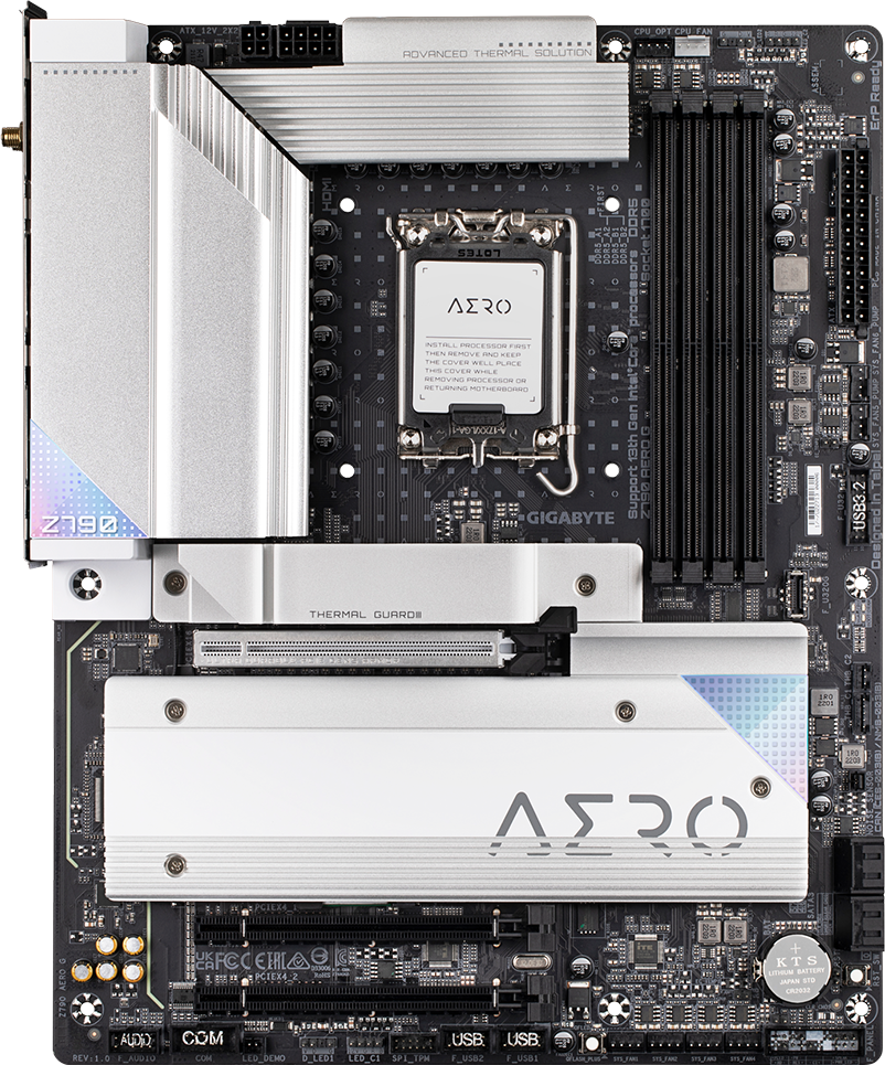 GIGABYTE Z790 AERO G motherboard alternate view