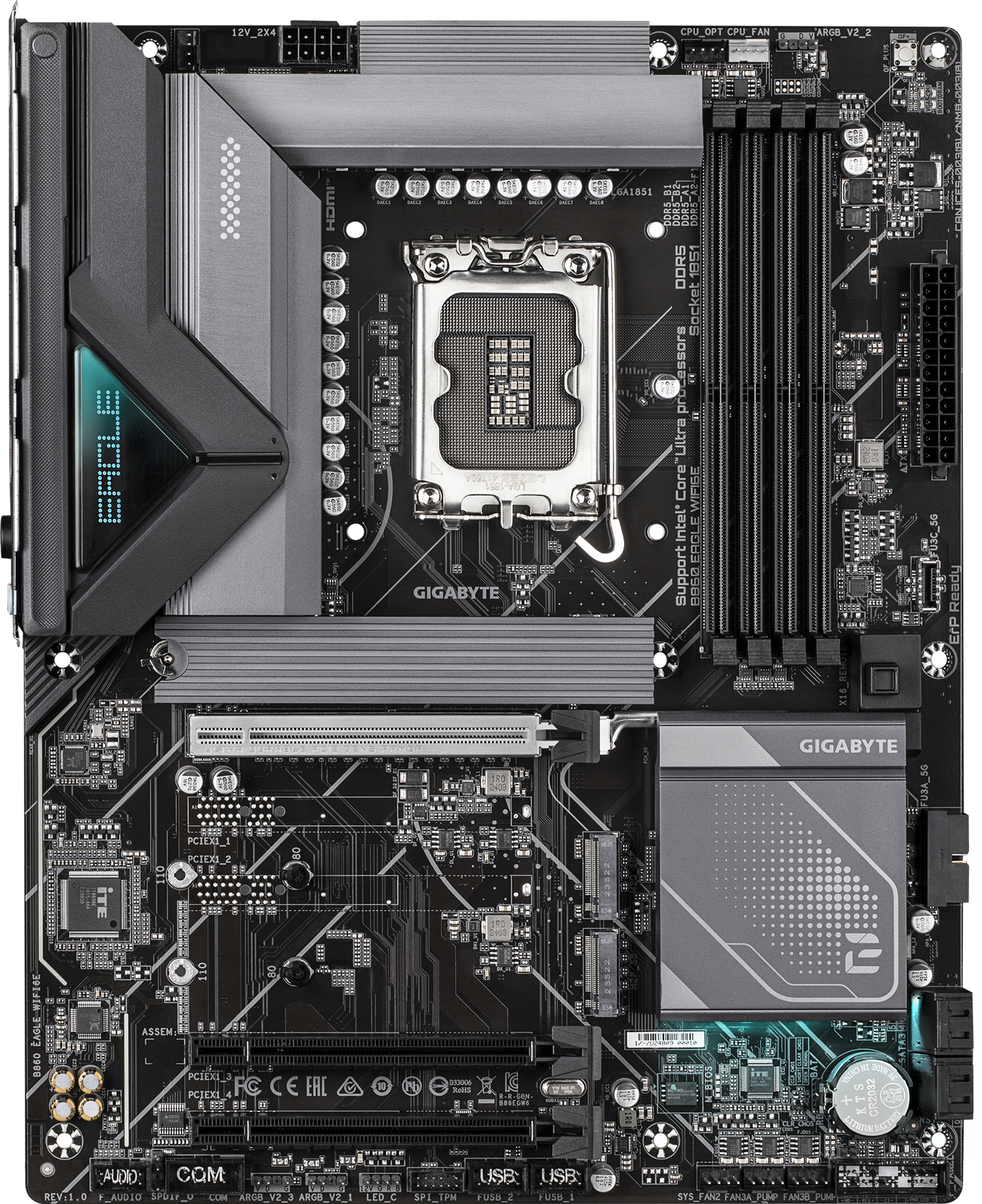 GIGABYTE B860 EAGLE WIFI6E motherboard alternate view
