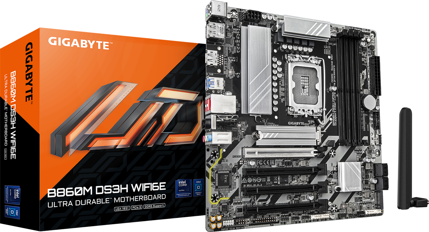 GIGABYTE B860M DS3H WIFI6E motherboard product view