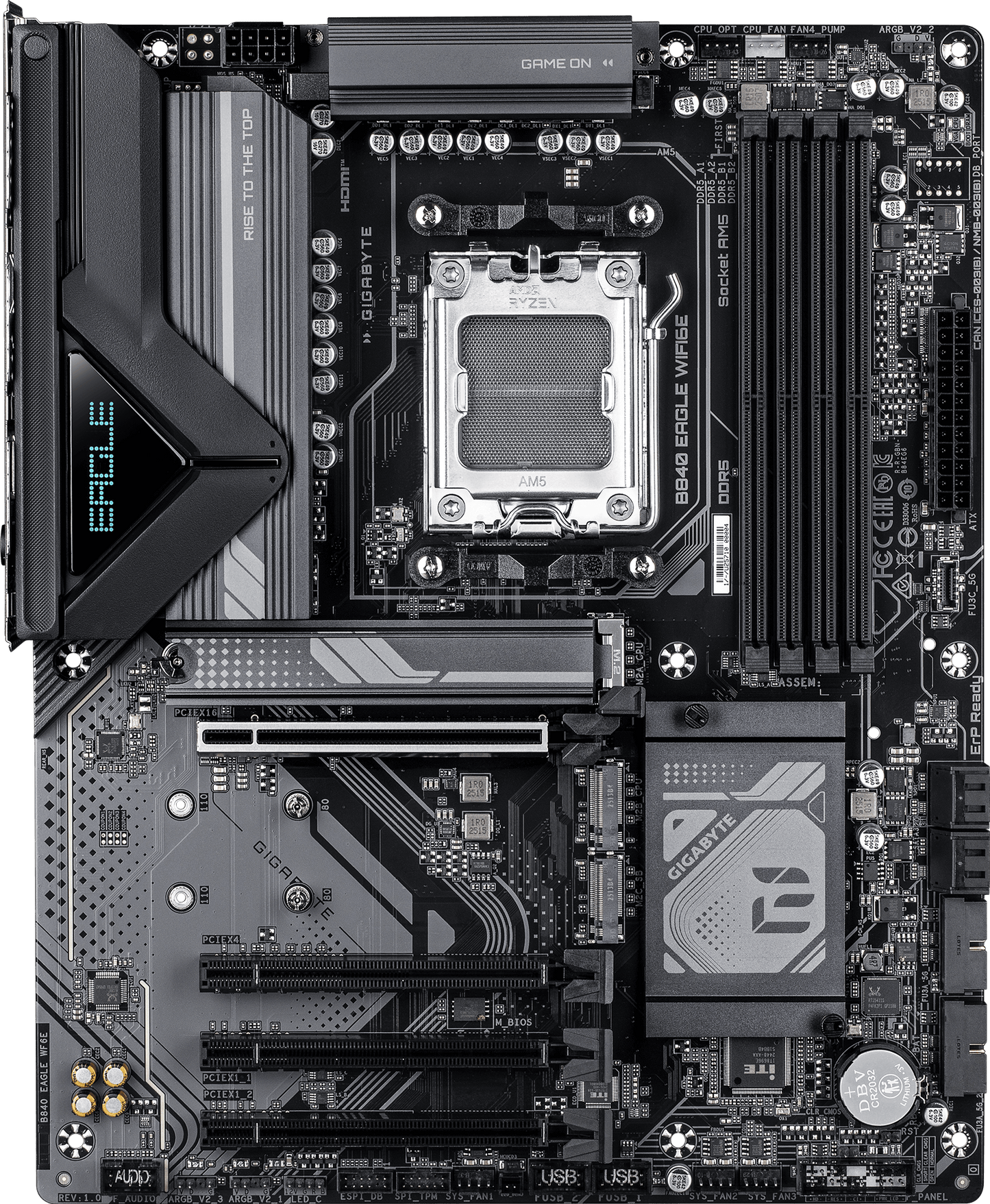 GIGABYTE B840 EAGLE WIFI6E motherboard alternate view