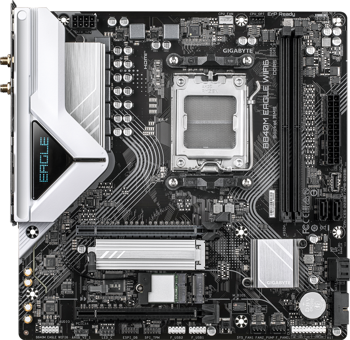 GIGABYTE B840M EAGLE WIFI6 motherboard alternate view