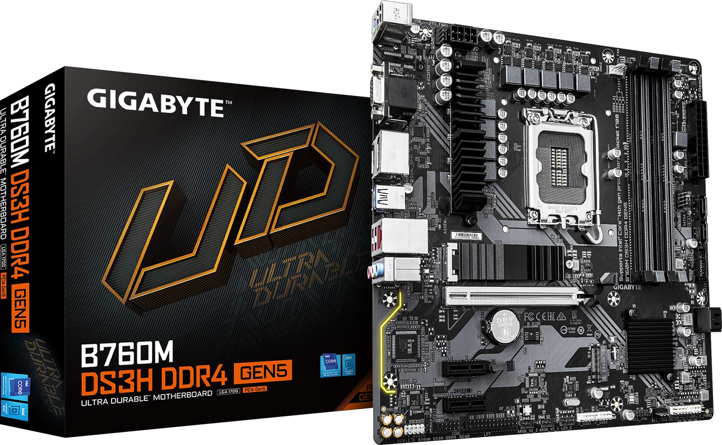 GIGABYTE B760M DS3H DDR4 GEN5 motherboard product view
