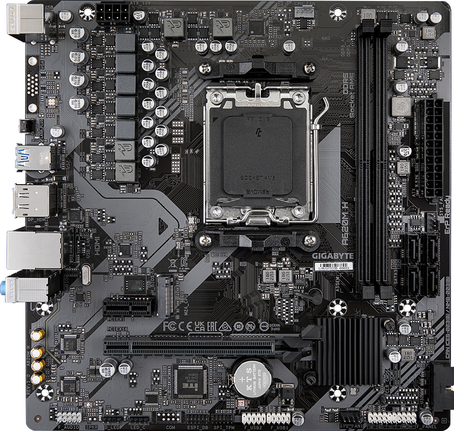 GIGABYTE A620M H motherboard alternate view