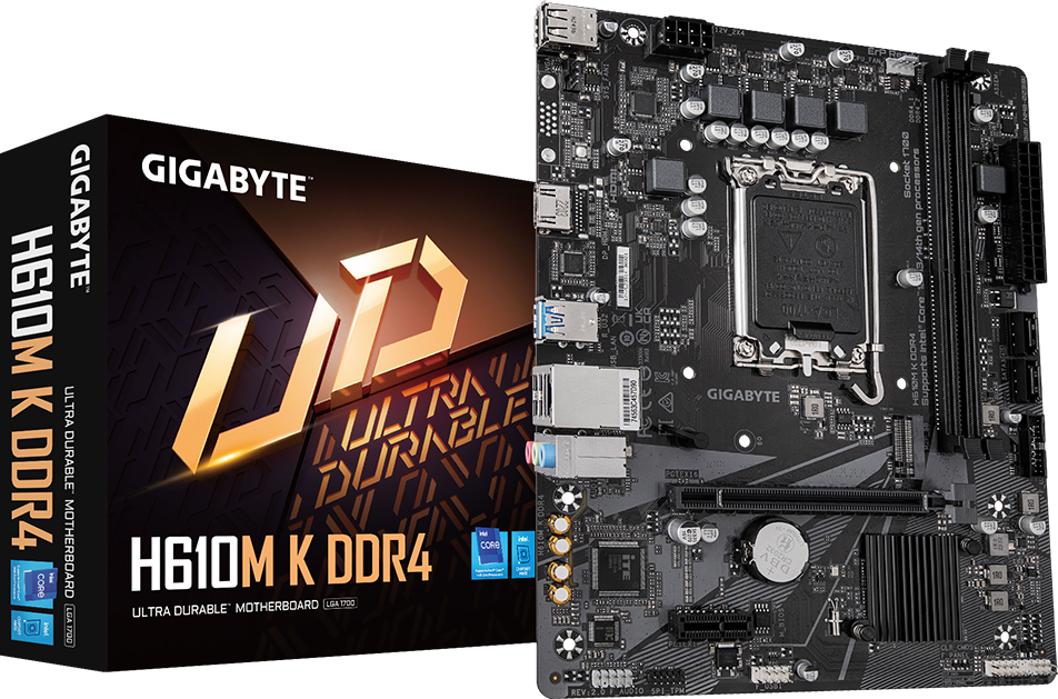 GIGABYTE H610M K DDR4 motherboard product view