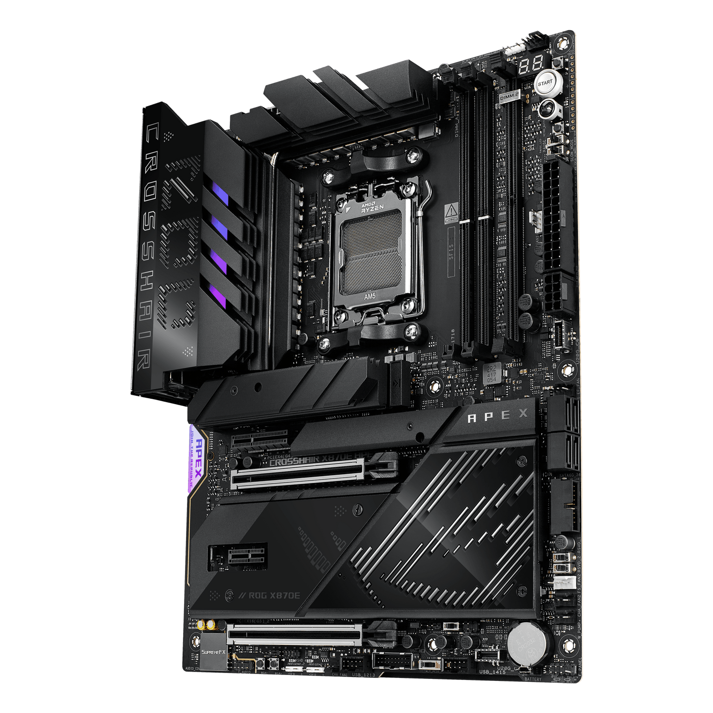 ASUS ROG Crosshair X870E Apex motherboard rear view