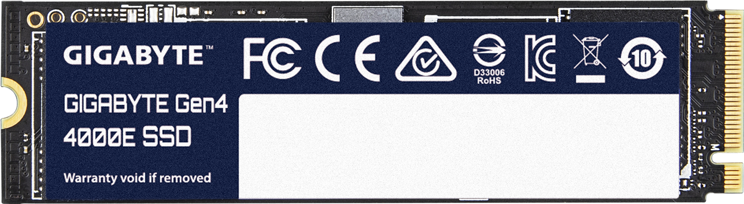 GIGABYTE Gen4 4000E 1TB SSD rear view