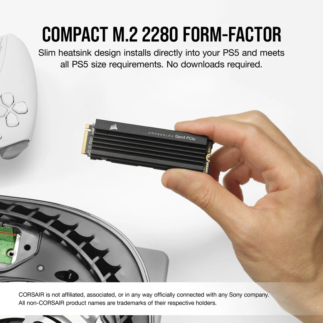 CORSAIR MP600 PRO LPX 2TB side view
