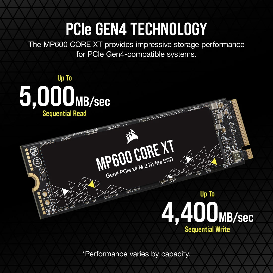 CORSAIR MP600 CORE XT 2TB side view