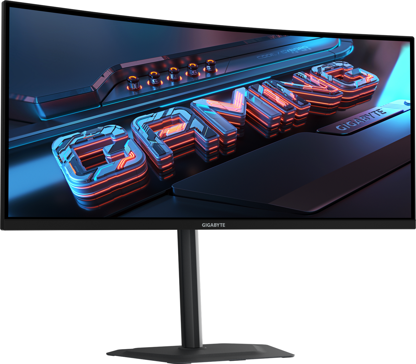 GIGABYTE G34WQC2 monitor rear view