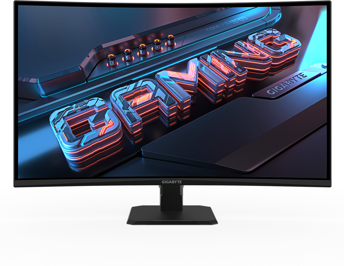 GIGABYTE GS32QCA monitor rear view
