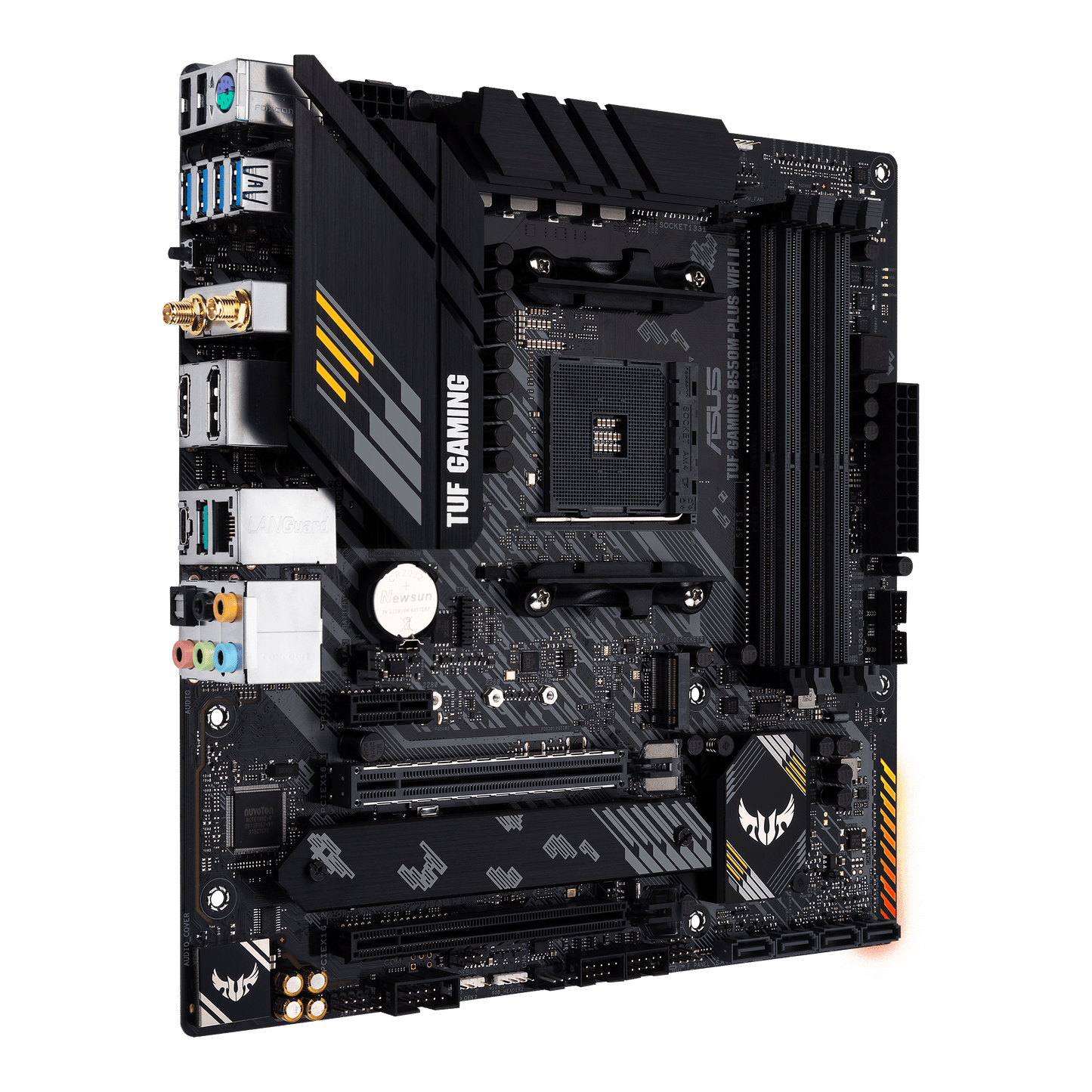 ASUS TUF Gaming B550M-PLUS WIFI II motherboard alternate view