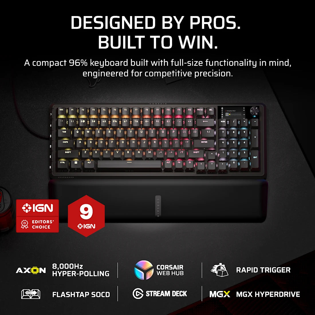 CORSAIR VANGUARD PRO 96 Black alternate view