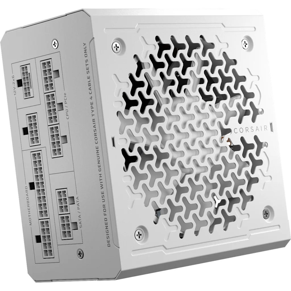 CORSAIR RM1000e WHITE, CYBENETICS GOLD, ATX 3.1, FULLY MODULAR LOW-NOISE PSU official product image 1
