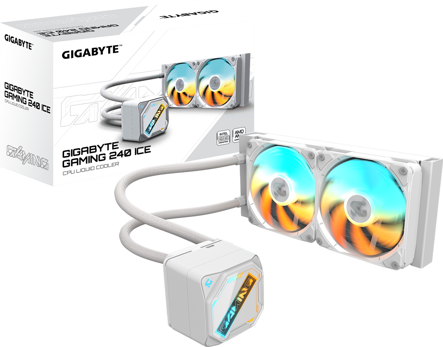 GIGABYTE GAMING 240 ICE cooler alternate view
