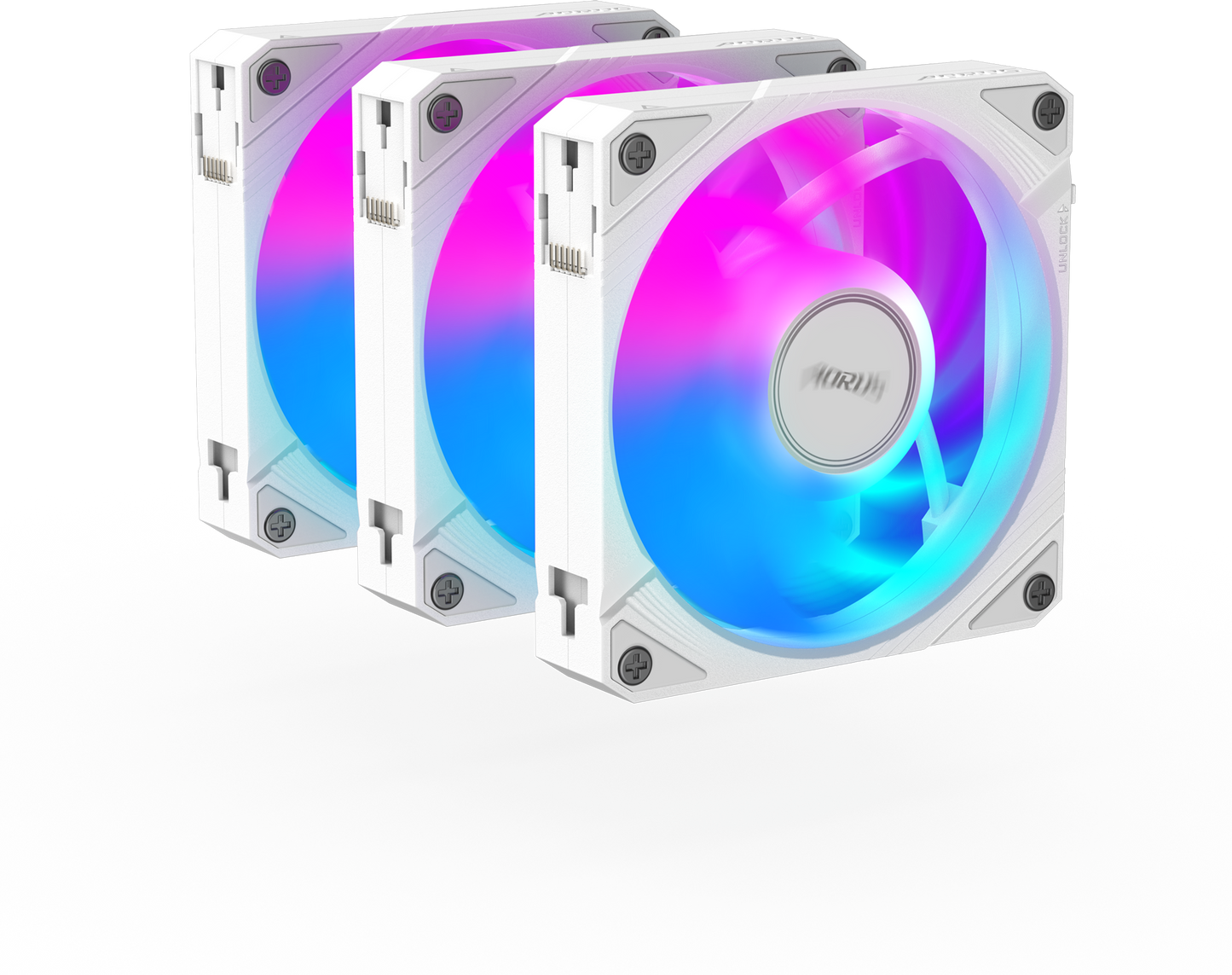 AORUS EZ CHAIN FAN 120 ICE triple pack rear view