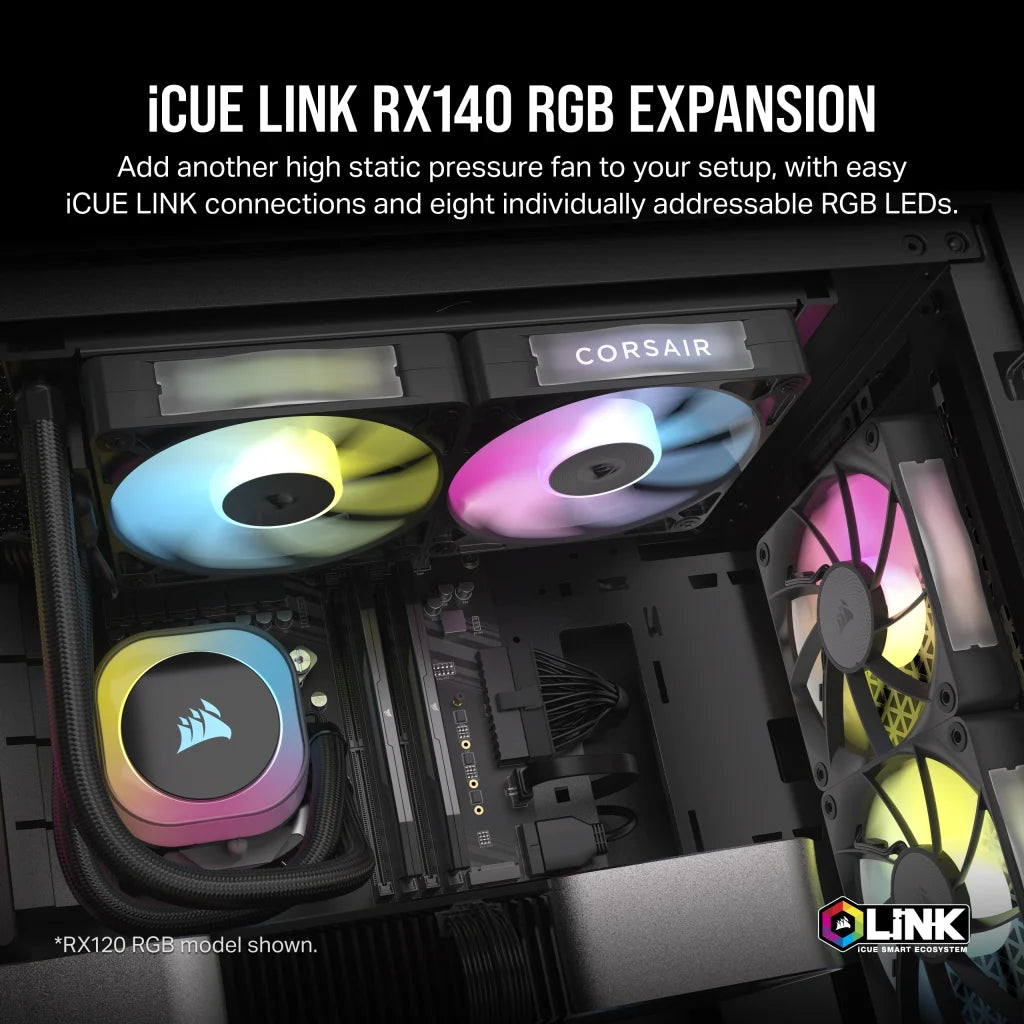 CORSAIR iCUE LINK RX140 RGB 140MM PWM FAN - SINGLE PACK official product image 2