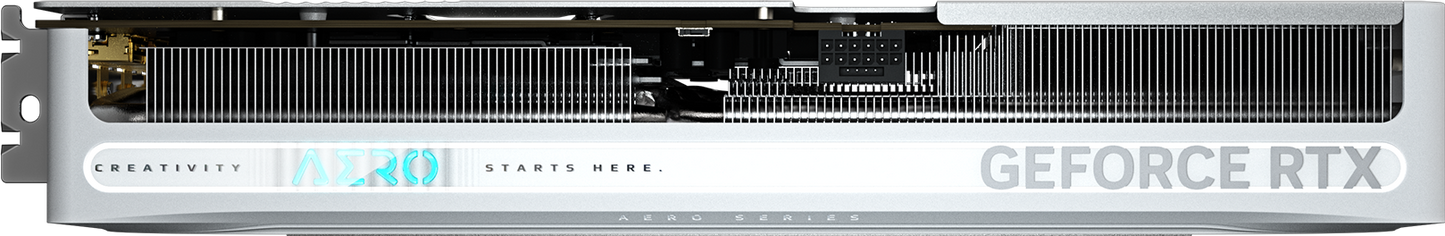 GIGABYTE GeForce RTX 5080 AERO OC SFF 16G backplate view