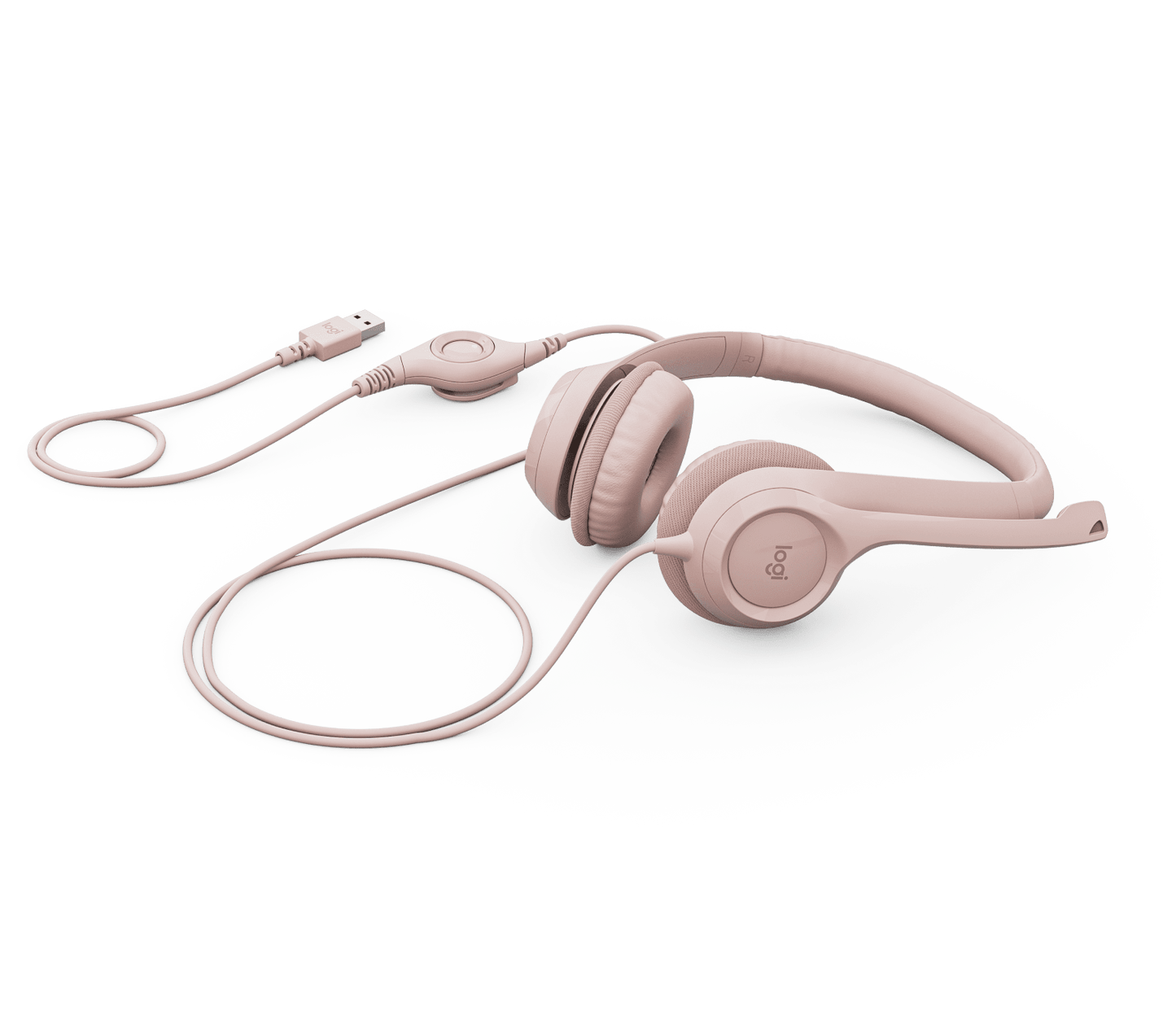 Logitech USB Headset H390 - Rose official image 2