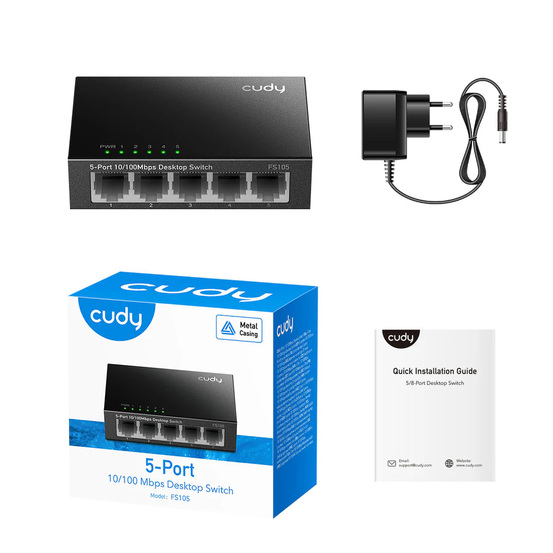 Cudy FS105 - 5-Port 10/100 Mbps Unmanaged Switch