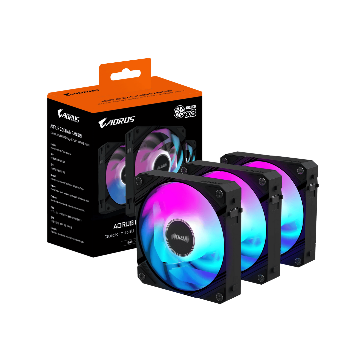 AORUS EZ CHAIN FAN 120 - 3 PACK
