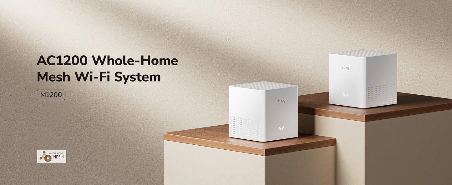 Cudy M1200(单件装)- AC1200 Wi-Fi 网状网络解决方案单件装