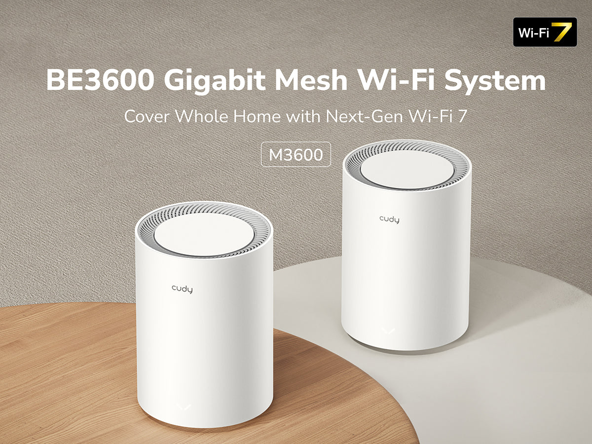 Cudy M3600(单件装)- BE3600 千兆双频Wi-Fi 7 Mesh解决方案单件装