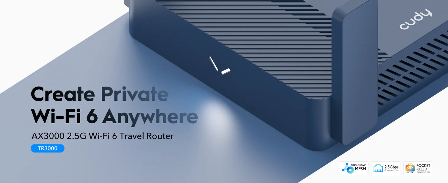 Cudy TR3000 - AX3000 2.5G Wi-Fi 6 Router with USB