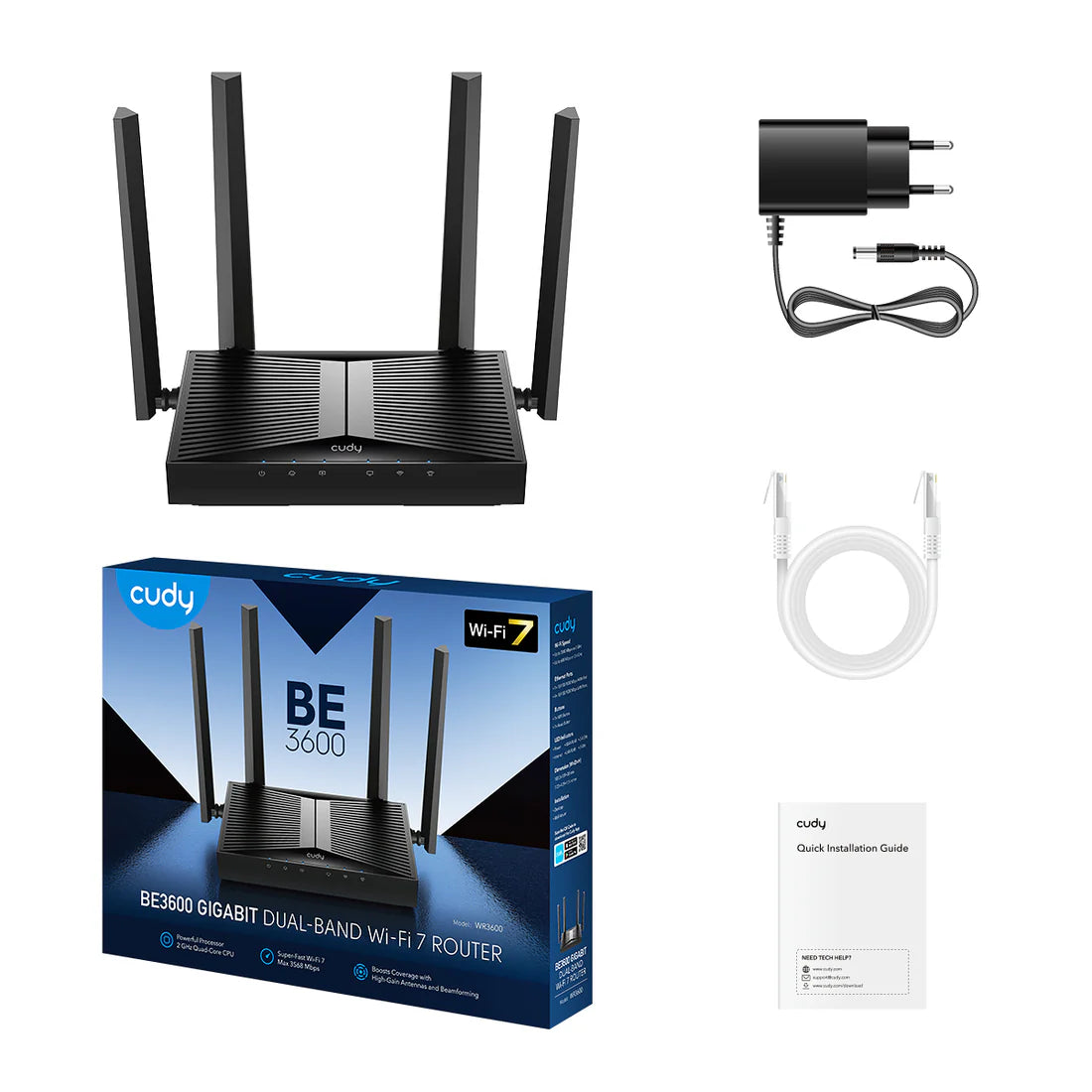 Cudy WR3600 - BE3600 Gigabit Dual Band Wi-Fi 7 Router