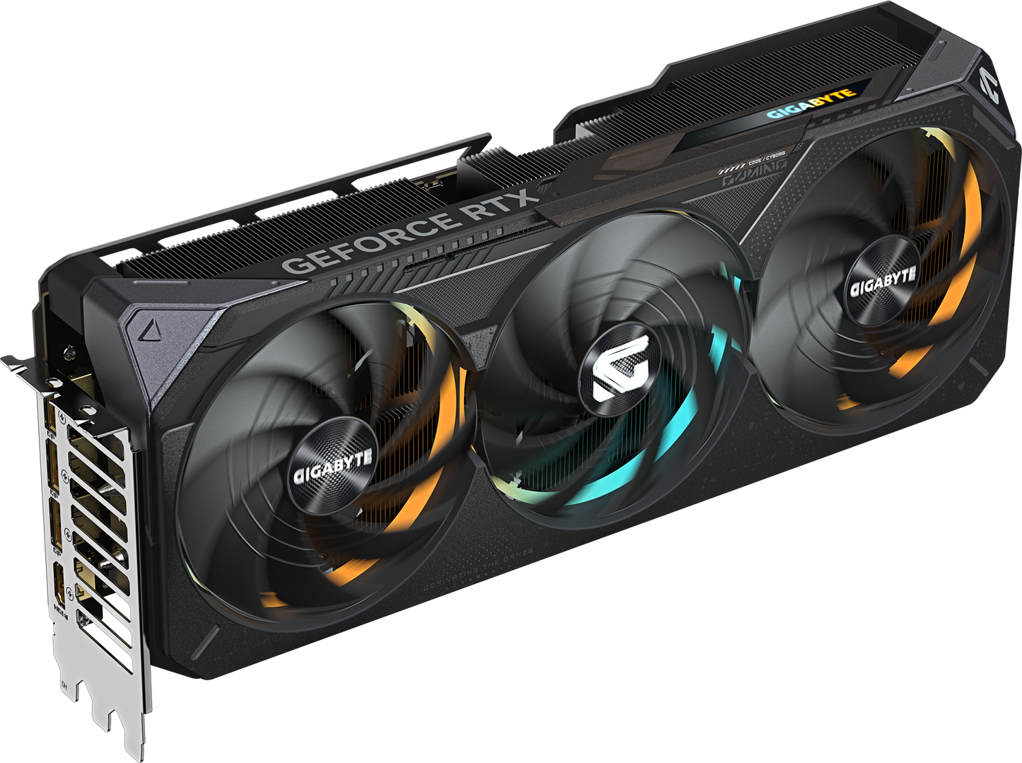 GIGABYTE GeForce RTX 5070 Ti GAMING OC 16G angled view