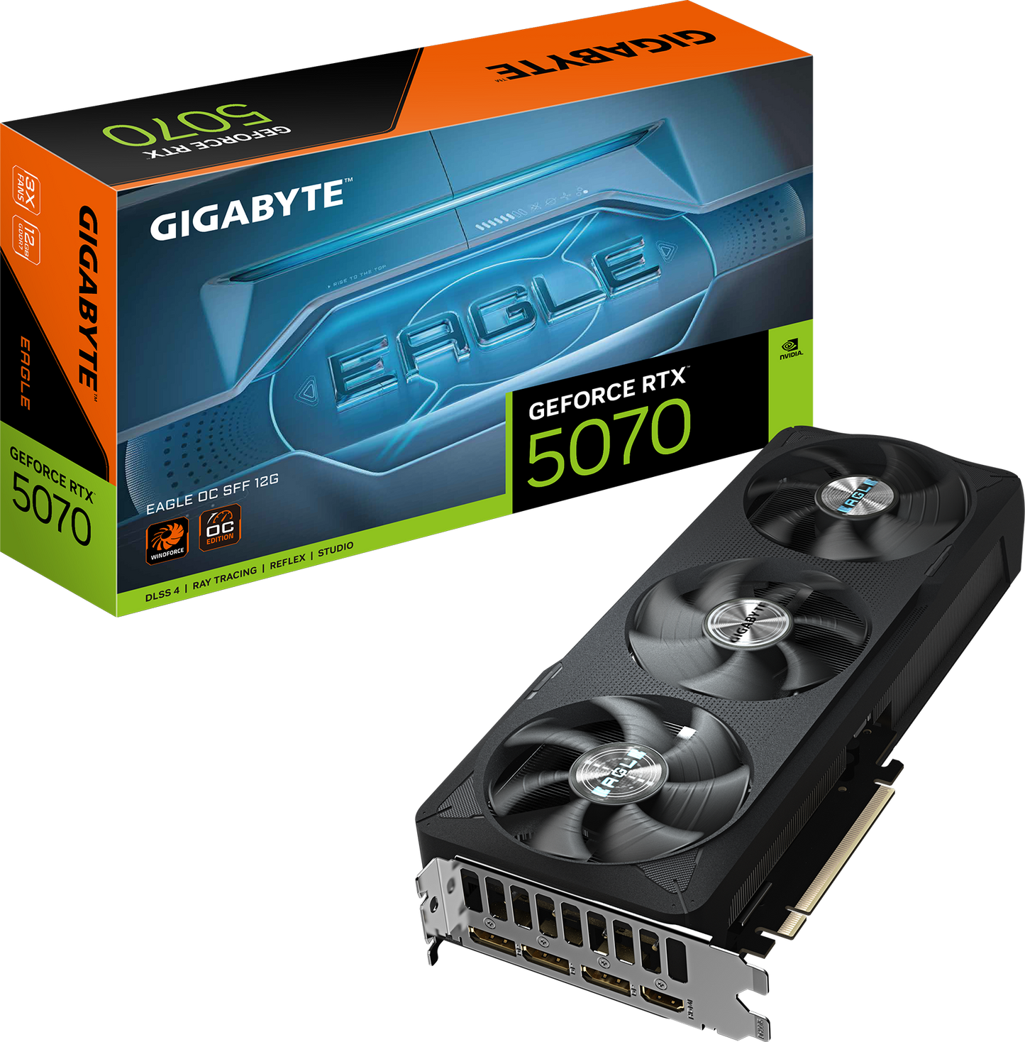 GIGABYTE GeForce RTX 5070 EAGLE OC SFF 12G front view