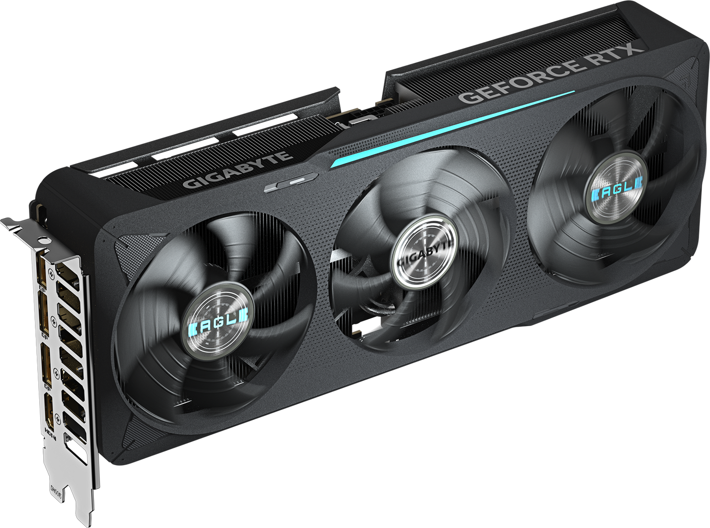 GIGABYTE GeForce RTX 5070 EAGLE OC SFF 12G angled view