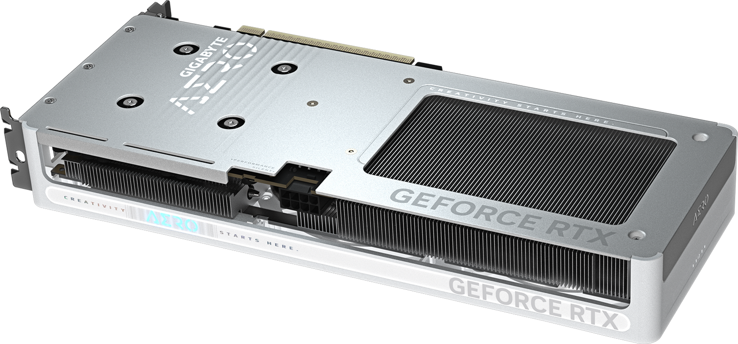 GIGABYTE GeForce RTX 5060 Ti AERO OC 8G backplate view