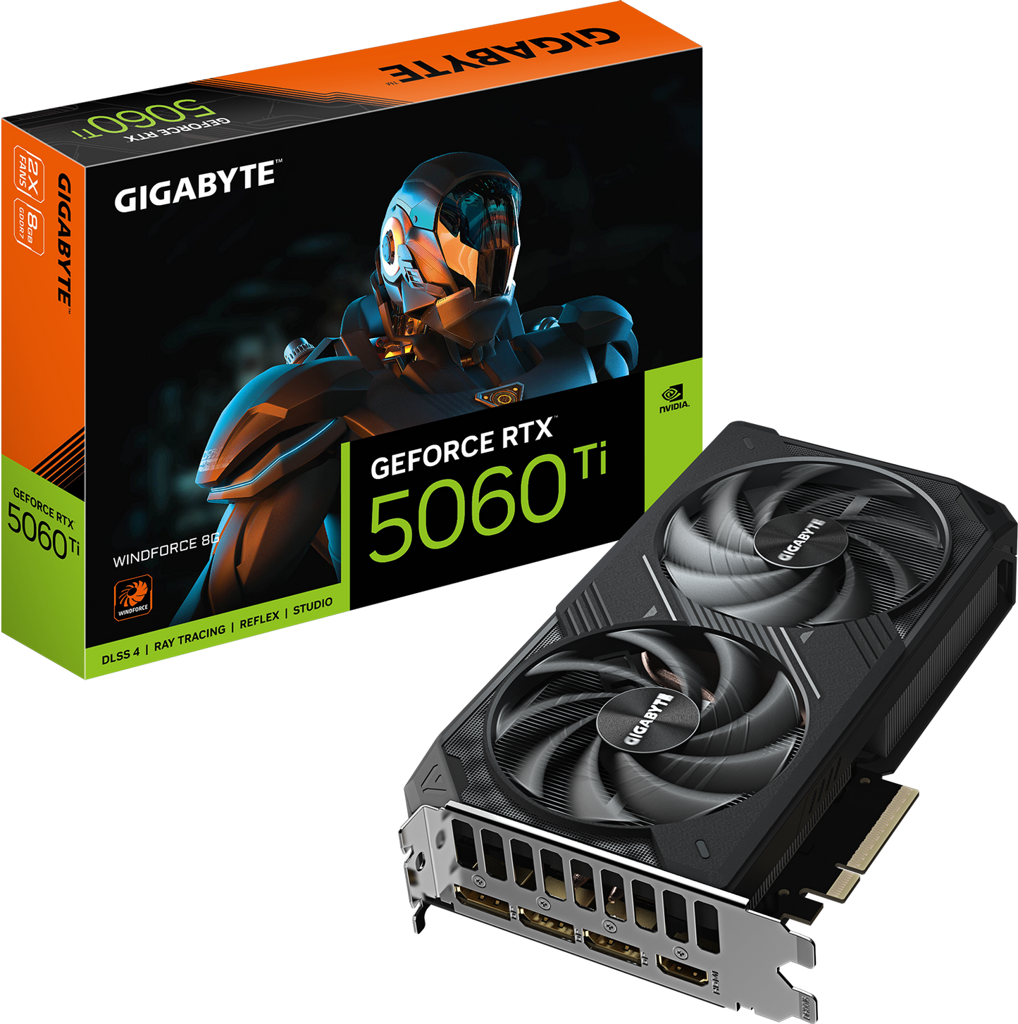 GIGABYTE GeForce RTX 5060 Ti WINDFORCE 8G front view