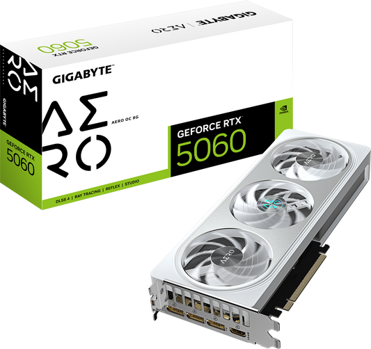 GIGABYTE GeForce RTX 5060 AERO OC 8G front view