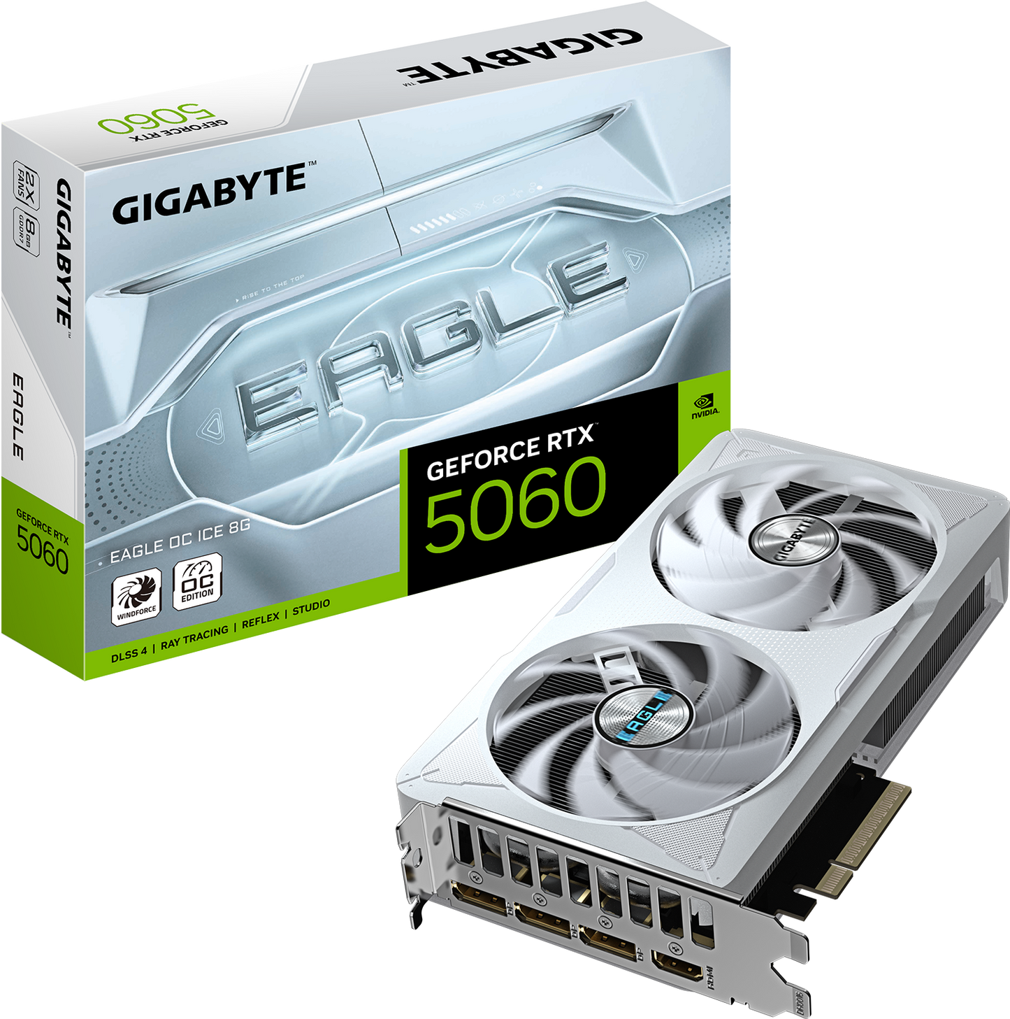 GIGABYTE GeForce RTX 5060 EAGLE OC ICE 8G front view