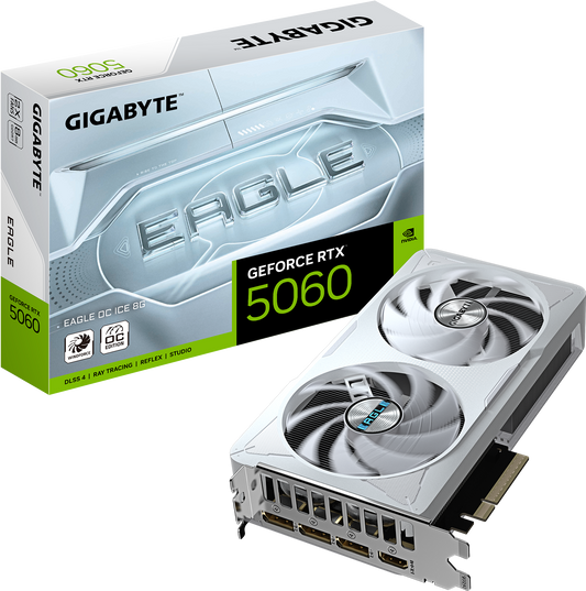 GIGABYTE GeForce RTX 5060 EAGLE OC ICE 8G front view