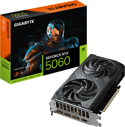 GIGABYTE GeForce RTX 5060 WINDFORCE MAX OC 8G front view