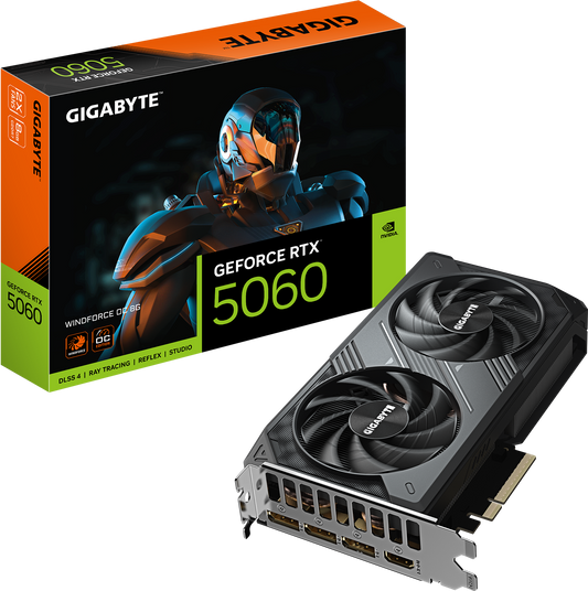GIGABYTE GeForce RTX 5060 WINDFORCE OC 8G front view