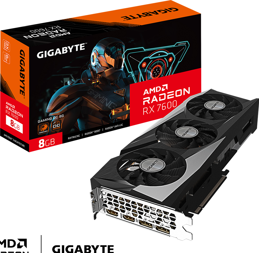 GIGABYTE Radeon RX 7600 GAMING OC 8G alternate view